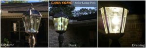 Gama Sonic Solar Lamp Post Before After