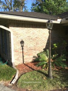 solar lamp completed installation