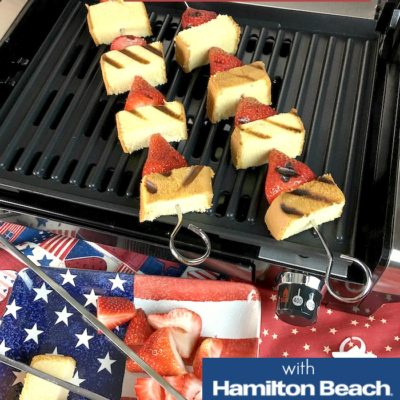 My Hamilton Beach Strawberry Shortcake Grilled Fruit Kabobs Dessert Recipe