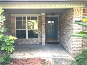 outdoor porch before fall decorations