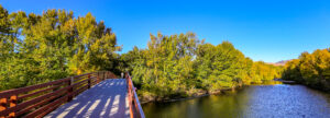 Boise State University bridge to downtown Boise, Idaho